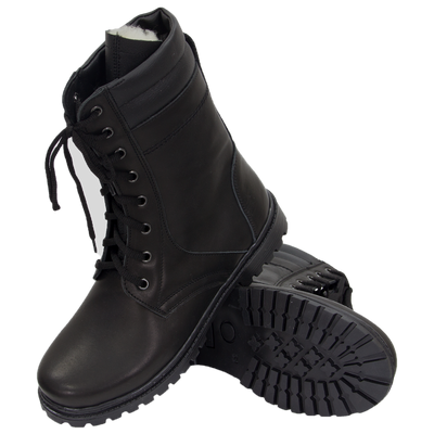 Ботинки Берцы НАТО зимние "LP" кожа + искусственный мех цвет черный 374 фото