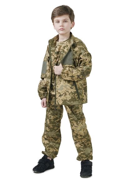Костюм камуфляжный детский ARMY KIDS ПИЛОТ для мальчиков с капюшоном камуфляж пиксель 116-122 21-247 фото