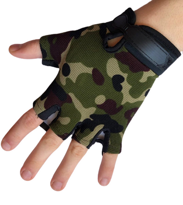 Детские тактические перчатки беспалые цвет камуфляж 511 фото