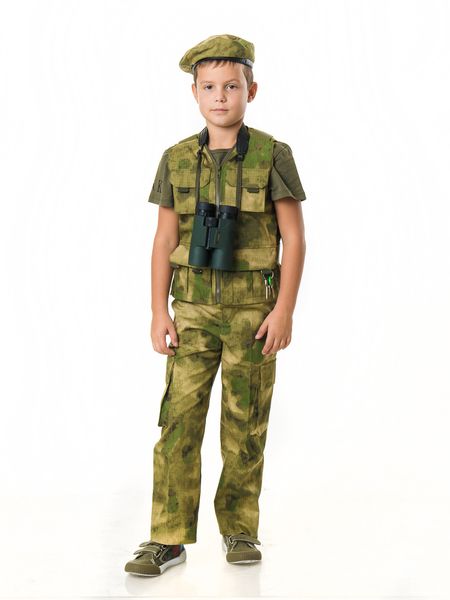 Жилет тактический детский Сталкер камуфляж A-TACS рост 152 см. 15-510 фото