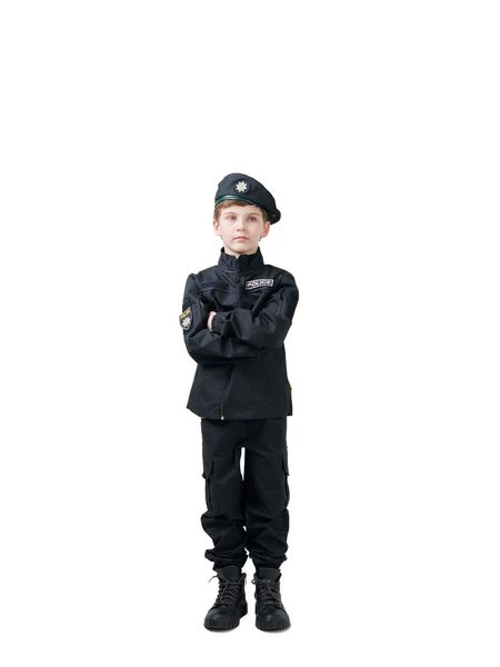 Костюм дитячий ARMY KIDS Поліцейський для хлопчиків і дівчаток колір чорний 22-4700К2 фото