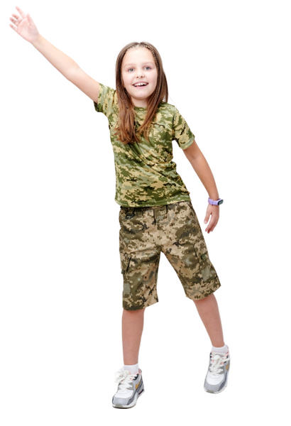 Дитячі камуфляжні шорти ARMY KIDS RANGER камуфляж Піксель 104-110 23-617 фото