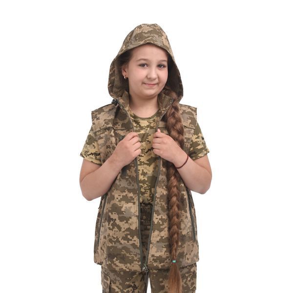 Жилет детский ARMY KIDS Скаут камуфляж Пиксель 104-110 23-517 фото