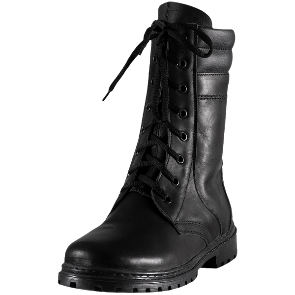 Ботинки Берцы НАТО зимние кожа + натуральный мех цвет черный 376 фото
