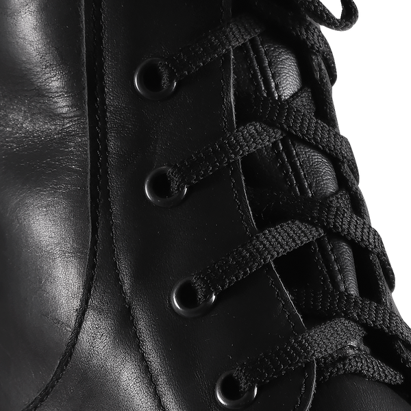 Ботинки Берцы НАТО зимние кожа + натуральный мех цвет черный 376 фото