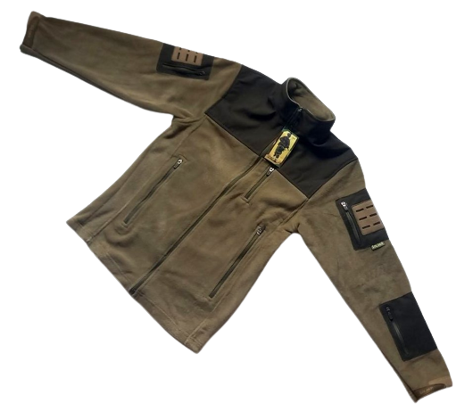 Куртка флісова тепла колір Олива 22-450Т фото