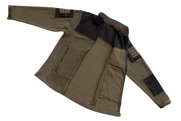 Куртка флісова тепла колір Олива 22-450Т фото