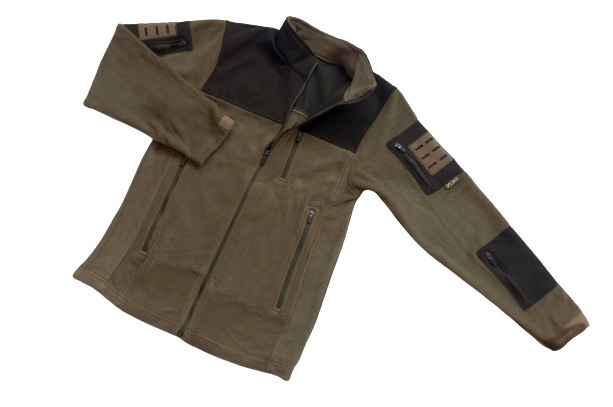 Куртка флисовая теплая цвет Олива 22-450Т фото