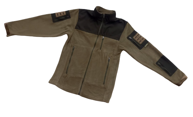 Куртка флисовая теплая цвет Олива 22-450Т фото