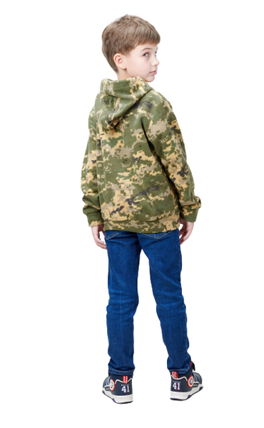 Худі дитяча флісова ARMY KIDS камуфляж Піксель 104-110 22-807 фото