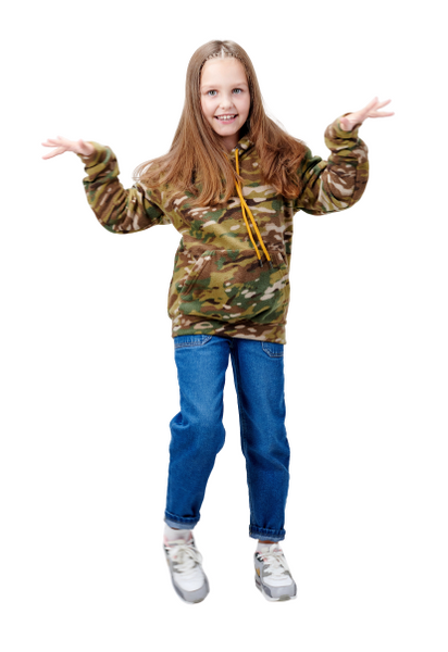 Худі дитяча флісова ARMY KIDS камуфляж Мультикам 104-110 22-805 фото