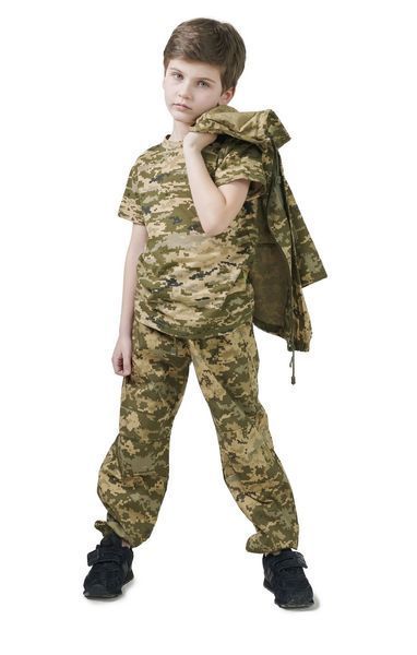 Футболка детская ARMY KIDS камуфляж Пиксель 116 23-817 фото