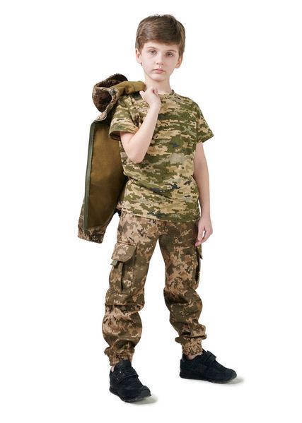 Футболка детская ARMY KIDS камуфляж Пиксель 116 23-817 фото