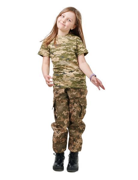 Футболка детская ARMY KIDS камуфляж Пиксель 116 23-817 фото