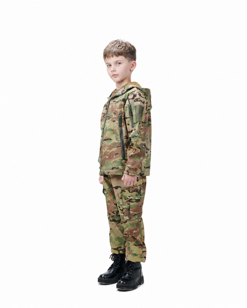 Тёплый детский военный костюм ArmyKids Скаут Soft-Shell Мультикам 116-122 23-4705 фото